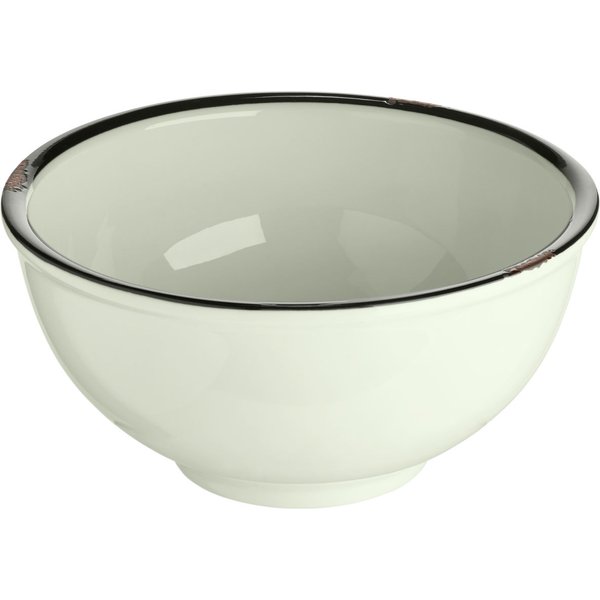 4x VEGA Ciotola Liron conico; 600 ml, 14.5x7 cm (ØxH); bianco crema/nero; rotonda; 4 pz. / Pacco