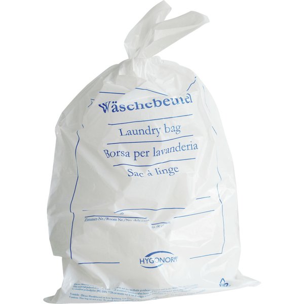 Sacco portabiancheria Classic Hygostar; 54x38 cm (LxL); bianco; 100 pz. / Pacco