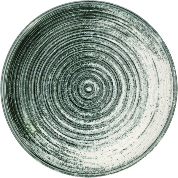 4x VEGA Assiette Etana plate; 30x1.4 cm (ØxH); blanc/anthracite; rond(e); 4 pièce(s) / Lot