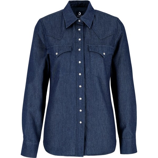 JOBELINE Chemisier femme en jean Ryan; Taille 36; bleu foncé