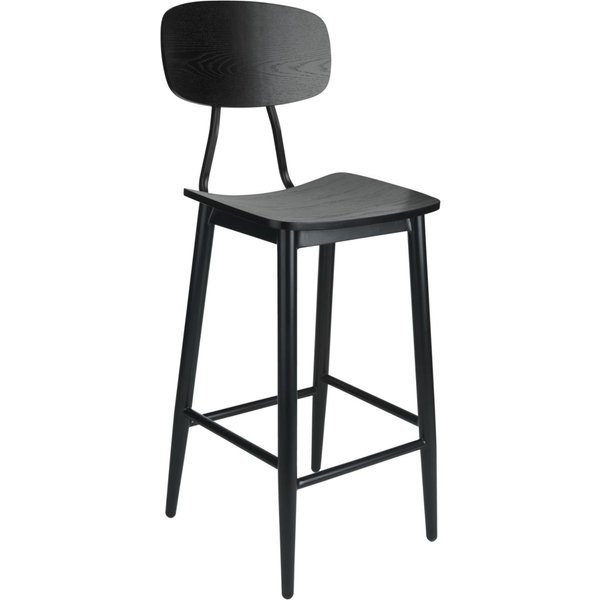 Chaise de bar Scola VEGA; 44.5x51x115 cm (lxPxH); Assise noir, Structure noir; 2 pièce(s) / Lot