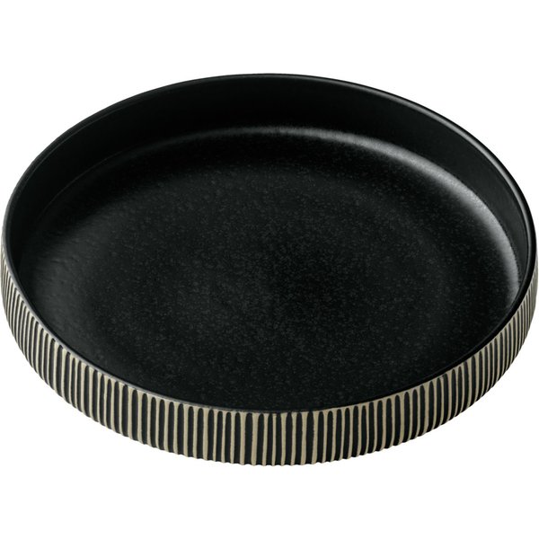 6x Playground Assiette creuse Nara Relief; 130 cl, 24x4.2 cm (ØxH); noir/blanc; rond(e); 6 pièce(s) / Lot