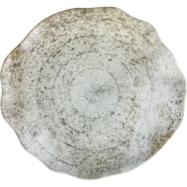 4x VEGA Piatto Gironia piano, forma organica; 32.5 cm (Ø); tortora; organica; 4 pz. / Pacco