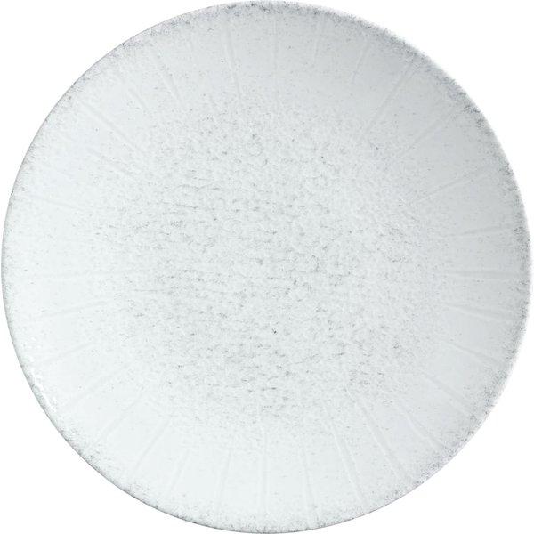 6x VEGA Piatto Caju piano, senza bordo; 25 cm (Ø); bianco/grigio; rotonda; 6 pz. / Pacco