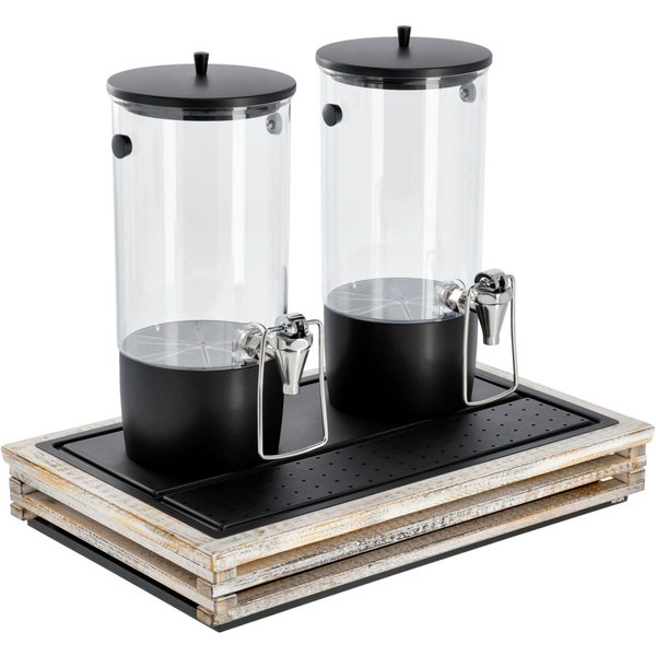 VEGA Distributeur de boissons fraîches Natchez double, GN 1/1, 2x 4l; 57.5x37x50.8 cm (LxlxH); blanc vintage/transparent/noir