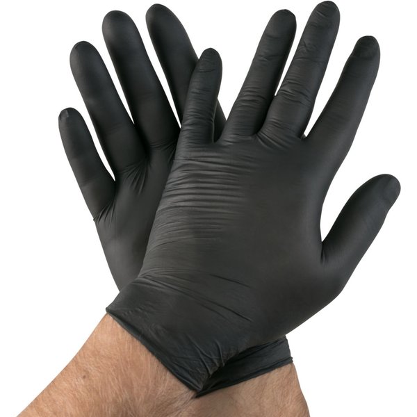Guanti usa e getta Nitril Safe Fit Hygonorm; Taglia M, 24 cm (L); nero; 200 pz. / Pacco