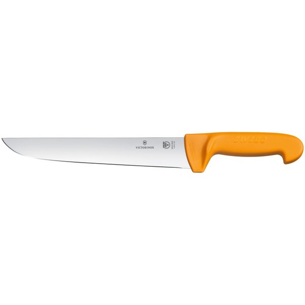 Victorinox Couteau de boucher Swibo lame lisse; Longueur de lame 21 cm, 33.1 cm (L); argenté/orange