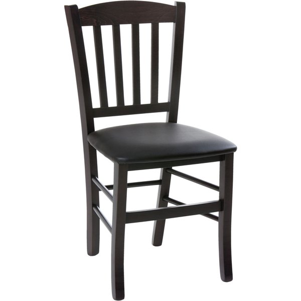 Chaise en bois Cottage 2 PULSIVA; 46x52x87 cm (lxPxH); Assise brun foncé, Structure teinté wengé; 2 pièce(s) / Lot