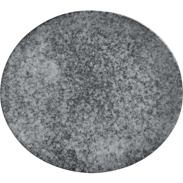 6x VEGA Piatto Mamoro piano, forma organica; 25.5x23x2.5 cm (LxLxH); nero/bianco; organica; 6 pz. / Pacco