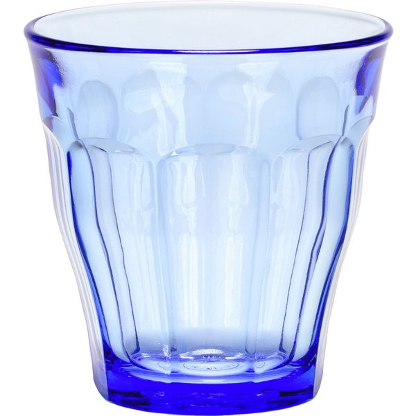 Bicchiere in vetro temperato Picardie colorato Duralex; 250 ml, 8.7x9 cm (ØxH); blu; 6 pz. / Pacco