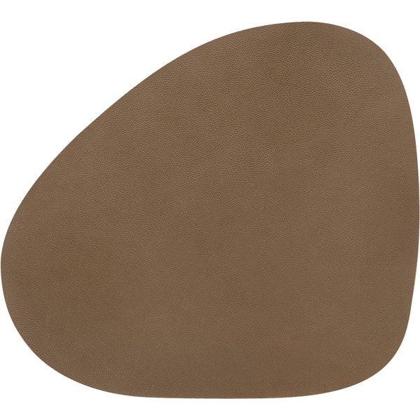 4x ERWIN M. Tovaglietta americana Kaja organico; 37x41 cm (LxL); tortora; ovale; 4 pz. / Pacco