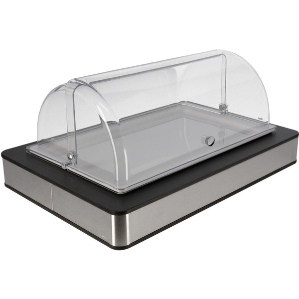 VEGA Vetrina Fundale media, GN 1/1, in melamina bianca; GN 1/1, 63x42.5x27.4 cm (LxLxH); acciaio inox/antracite/bianco/trasparente; rettangolare