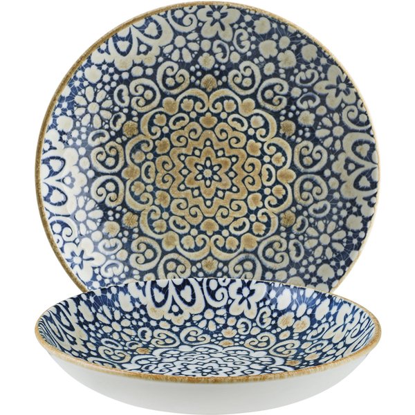 Assiette creuse Alhambra Bonna; 100 cl, 23x4 cm (ØxH); bleu/blanc/brun; rond(e); 6 pièce(s) / Lot