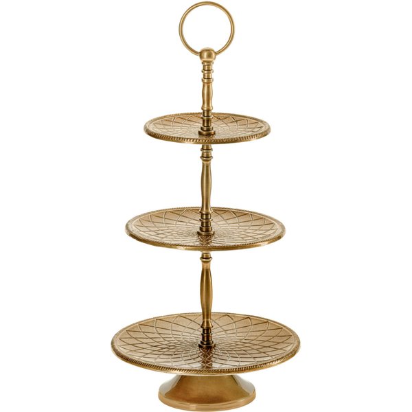 Présentoir à étages Sema VEGA; 27.5x53.5 cm (ØxH); doré