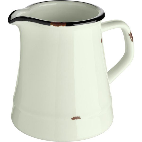 4x VEGA Lattiera Liron con manico; 250 ml, 7.5x9 cm (ØxH); bianco crema/nero; 4 pz. / Pacco