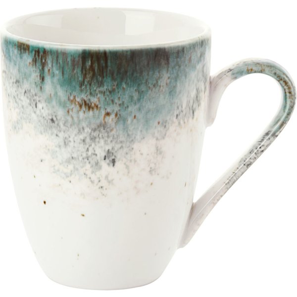 6x VEGA Tazza mug con manico Purior; 300 ml, 8.5x10.4 cm (ØxH); bianco/petrolio; rotonda; 6 pz. / Pacco