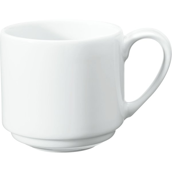 6x VEGA Tazzina caffè Pallais impilabile; 100 ml, 6x6 cm (ØxH); bianco; rotonda; 6 pz. / Pacco