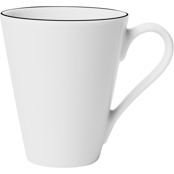 6x VEGA Mug Bellino; 28 cl, 8.7x10 cm (ØxH); blanc/noir; rond(e); 6 pièce(s) / Lot