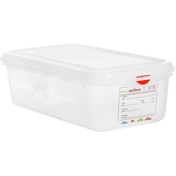 12x Denox Boîte GN hermétique Dena 1/9; GN 1/9, 1 l, 17.6x10.8x10 cm (LxlxP); transparent; 12 pièce(s) / Lot