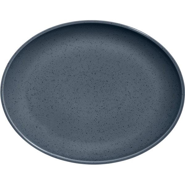 3x VEGA Assiette/plat Alessia; 32.5x25.5x3.5 cm (LxlxH); gris; ovale; 3 pièce(s) / Lot