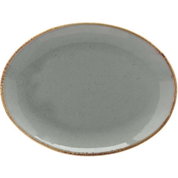 6x VEGA Assiette/plat Sidina ovale; 24x18x2.8 cm (LxlxH); gris; ovale; 6 pièce(s) / Lot