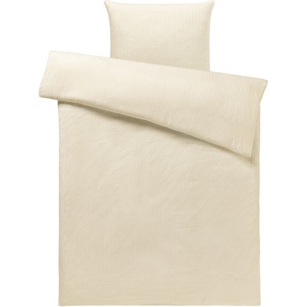 Parure de lit Satina 10 mm PULSIVA; 155x220 cm (lxL), 80x80 cm (Lxl); champagne