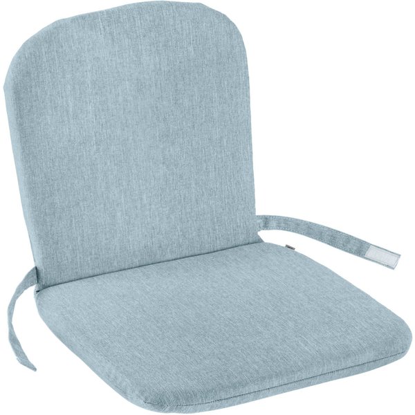4x VEGA Coussin de chaise Linéa avec dossier rembourré; 41x38x3 cm (lxLxH); bleu clair chiné; 4 pièce(s) / Lot