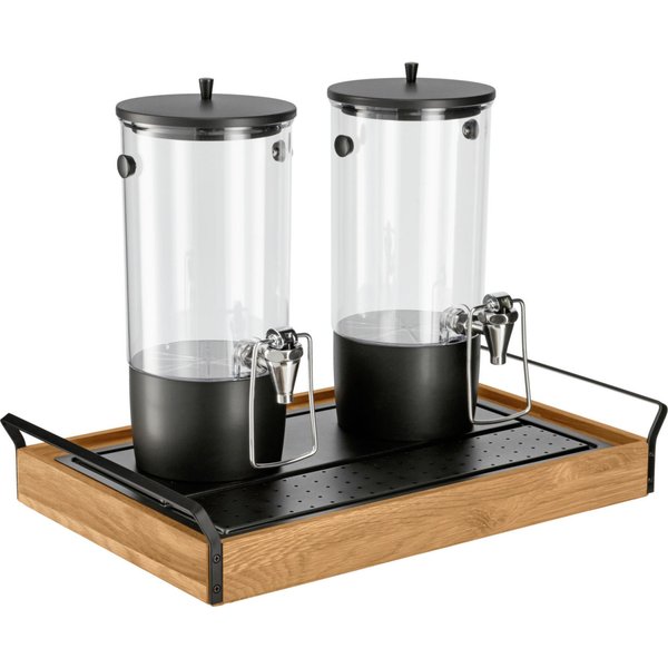VEGA Dispenser succhi di frutta Esino doppio, GN 1/1, 2x 4l; 61.9x38.6x42 cm (LxLxH); quercia/nero