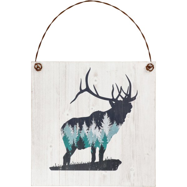 Tableau décoratif Findus; 50.8x50.8 cm (LxH); blanc/noir/vert; carré(e)