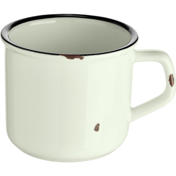 4x VEGA Tazza cappuccino Liron; 250 ml, 9x7 cm (ØxH); bianco crema/nero; 4 pz. / Pacco