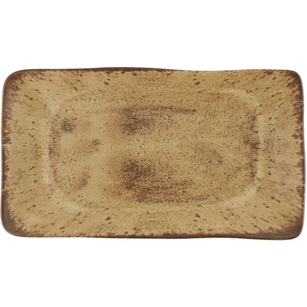 2x Porland Piatto da portata Natura; 28.2x15.1x2.4 cm (LxLxH); marrone chiaro/marrone scuro; rettangolare; 2 pz. / Pacco