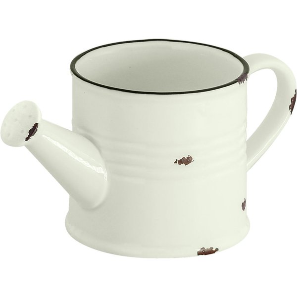 4x VEGA Bricco annaffiatoio Liron; 280 ml, 16x8x7.5 cm (LxØxH); bianco crema/nero; 4 pz. / Pacco