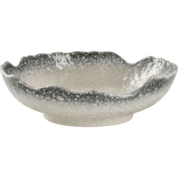 2x VEGA Coupelle et saladier Nagoya bord irrégulier; 0.89 l, 26x7.8 cm (ØxH); blanc/gris; 2 pièce(s) / Lot