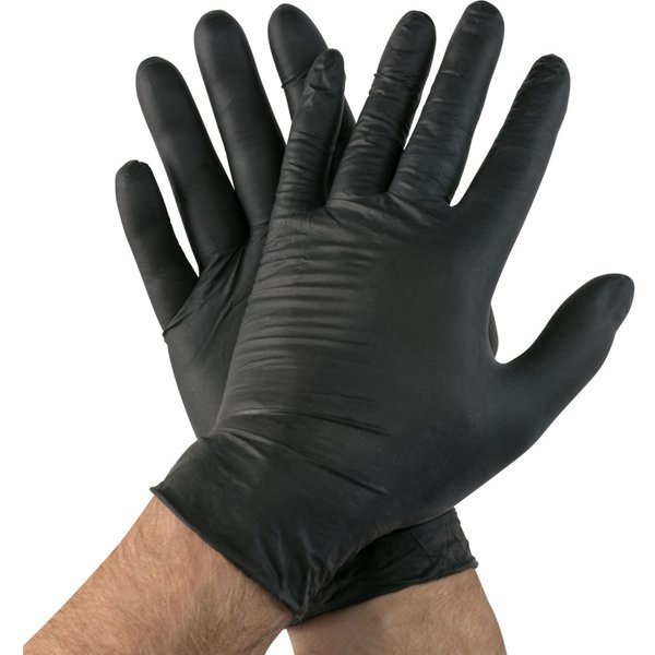 Gants en latex Diablo Hygostar; Taille L, 24 cm (L); noir; 100 pièce(s) / Lot