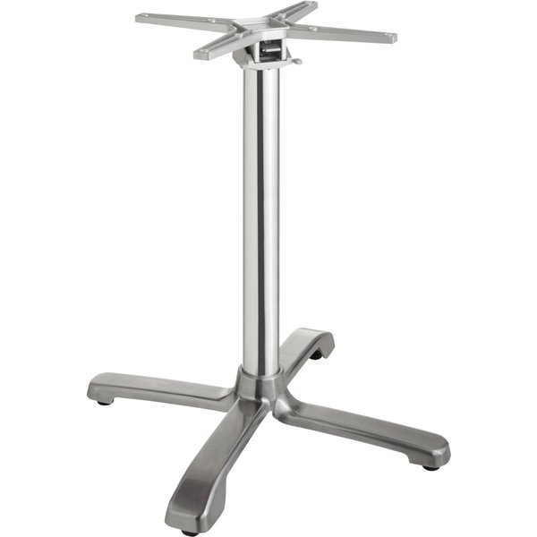 Pied de table Regulo rabattable et encastrable FLAT; 51x51x72 cm (lxLxH); argenté
