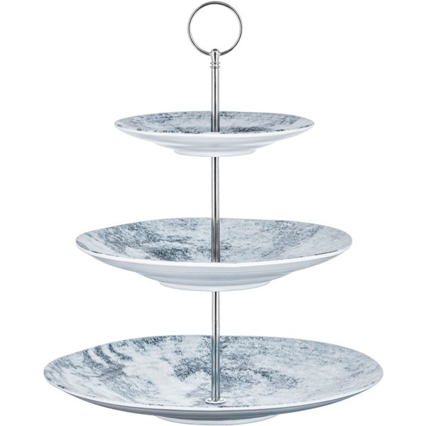VEGA Etagere Melezza a tre ripiani; 16x33 cm (ØxH); grigio; rotonda