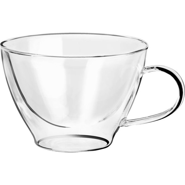 2x VEGA Tazza cappuccino Dila; 420 ml, 12x8.3 cm (ØxH); trasparente; 2 pz. / Pacco
