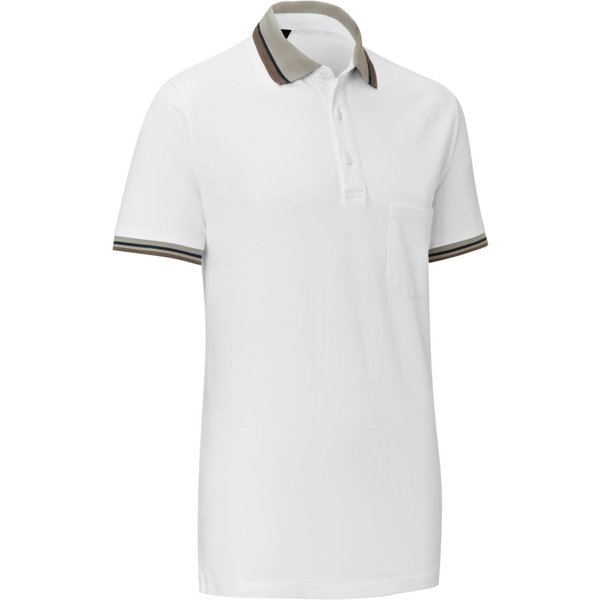 JOBELINE Polo da uomo Cato Line; Taglia S; bianco