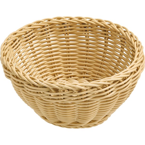 4x VEGA Cestino porta pane Igato rotondo; 16x8 cm (ØxH); beige; rotonda; 4 pz. / Pacco