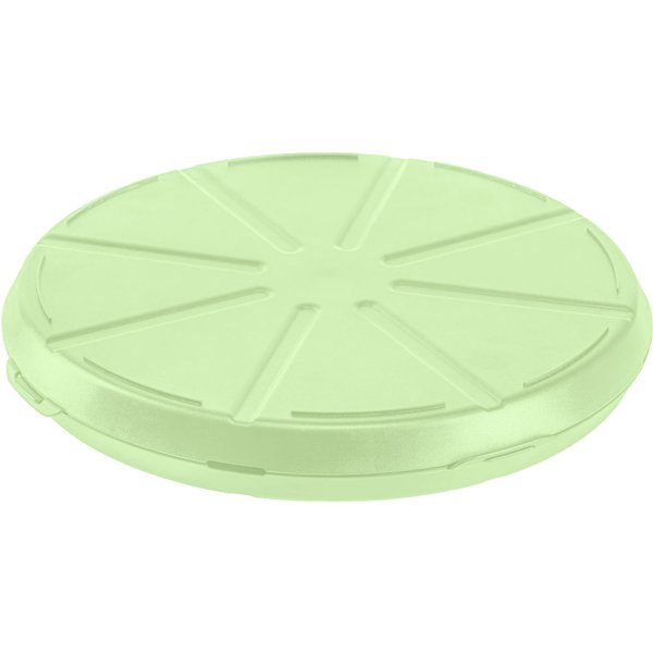 10x elasto REuse Contenitore per pizza riutilizzabile Yari Neo; 35.8x4.9 cm (ØxH); verde; rotonda; 10 pz. / Pacco