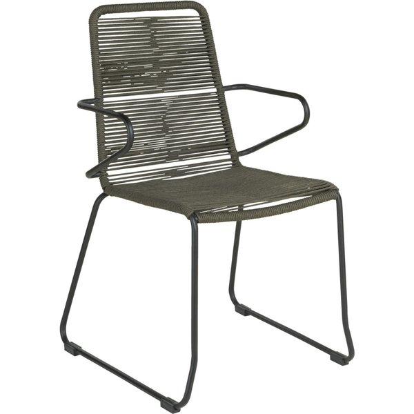 Chaise empilable d'extérieur Filea VEGA; 58x56x87 cm (lxPxH); Assise anthracite, Structure noir; 4 pièce(s) / Lot