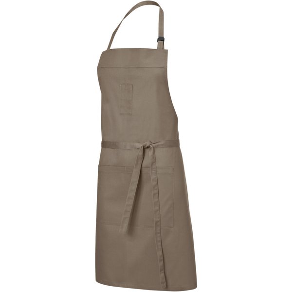 PULSIVA Tablier à bavette Lionel 88x80 cm; 88x80 cm (Lxl); taupe