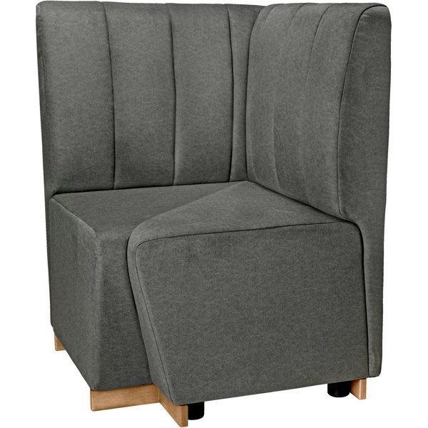 VEGA Panca ad angolo Espara; 70x70x101 cm (LxPxH); seduta grigio, struttura naturale