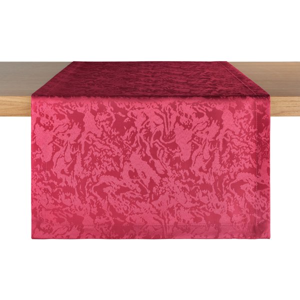 2x PULSIVA Chemin de table Berlin; 40x130 cm (lxL); bourgogne; rectangulaire; 2 pièce(s) / Lot