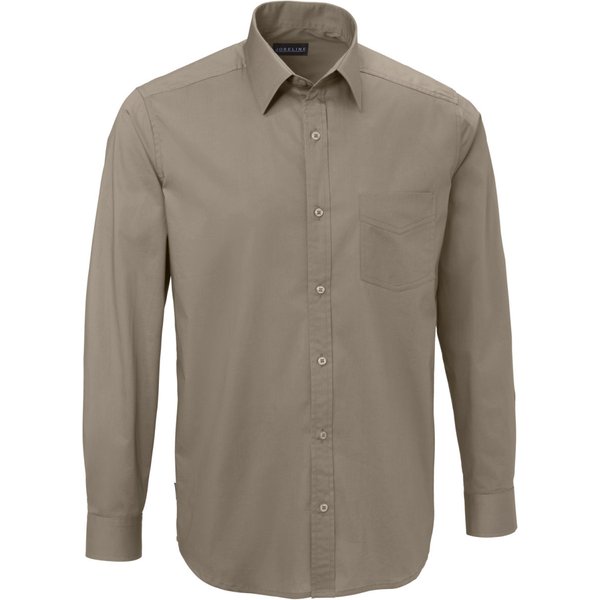 JOBELINE Chemise homme Kim manches longues; Taille 43/44; taupe