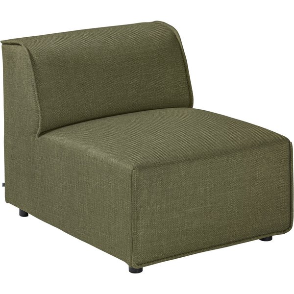 Élément droit pour canapé modulable Belford für modulares Sofa VEGA; 71x93x70 cm (lxPxH); Assise vert chiné, Structure noir