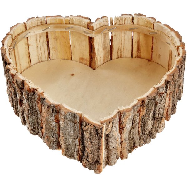 Jardinière coeur Palmina; 22x22x7 cm (LxlxH); brun
