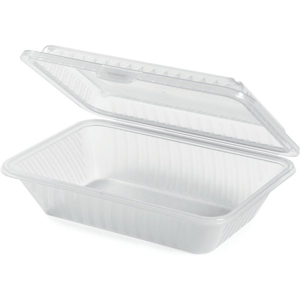 12x Contacto Contenitore riutilizzabile Eco-Takeout® 1 alloggiamento; 23.5x17x7 cm (LxLxH); trasparente; rettangolare; 12 pz. / Pacco