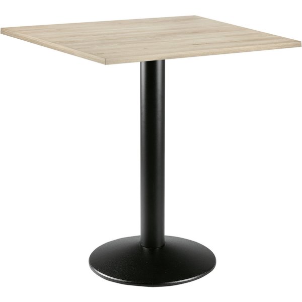 PULSIVA Table Solona carrée; 68x68x73.9 cm (LxlxH); Plateau hêtre, Structure noir; carré(e)