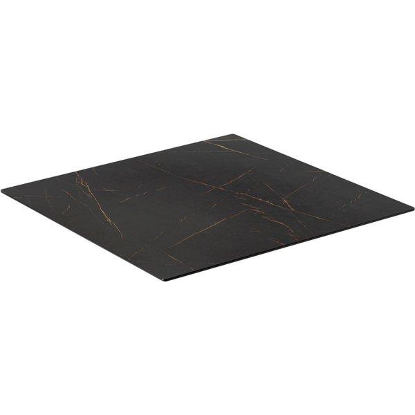 Piano per tavolo da esterno in HPL Lift quadrato VEGA; 80x80 cm (LxL); nero/marrone; quadrata